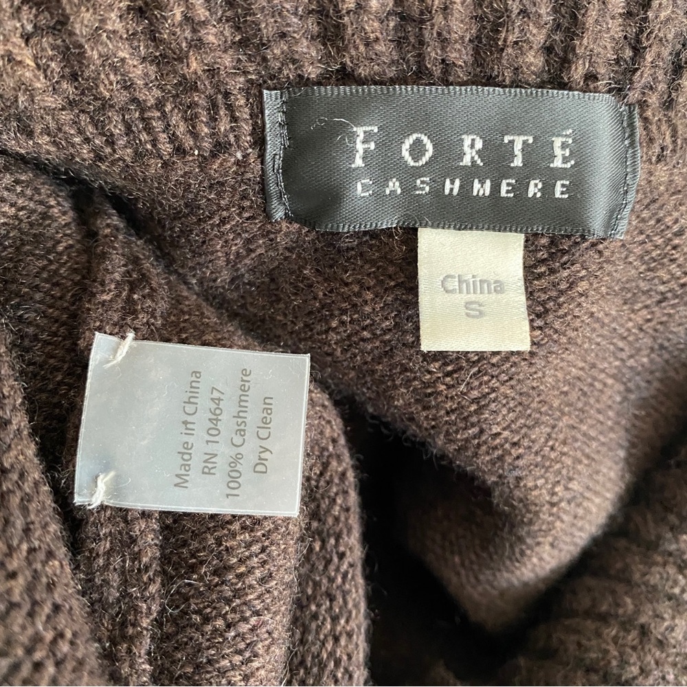 Forte Cashmere Dark Brown Knit Cardigan - Picture 11 of 11